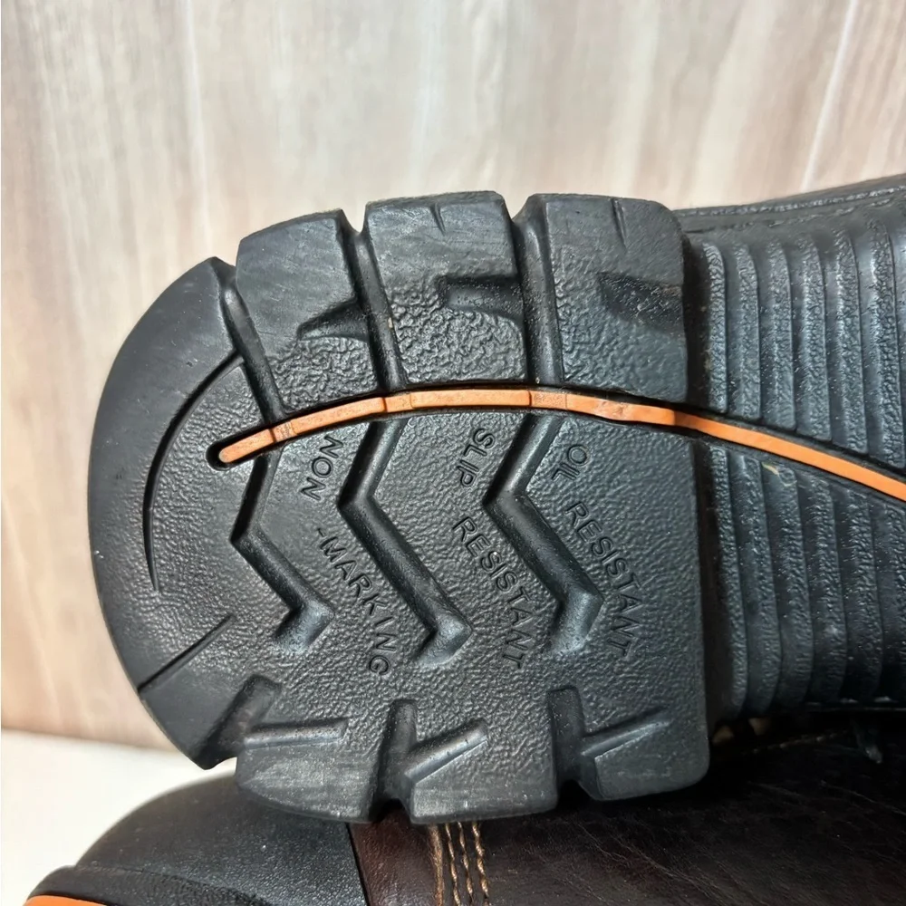 Timberland PRO Black Brown and Orange Work Boots Size 9W